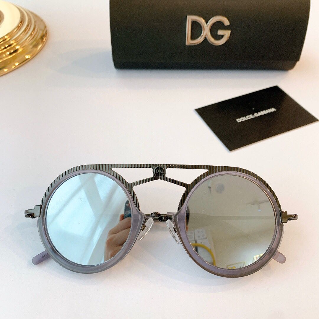 DOLCE&GABBANA杜嘉班纳个性金属款圆形太阳眼镜