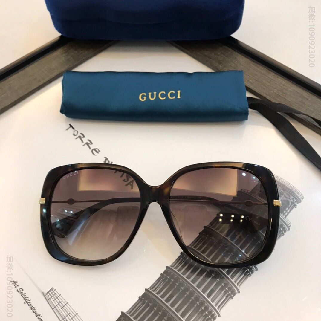 GUCCI古驰2023新款小蜜蜂图案大框方形女士太阳眼镜