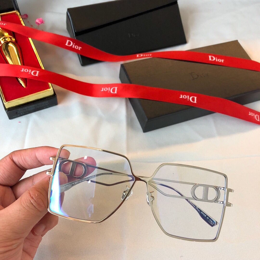Dior迪奥金属方形全框防蓝光镜片太阳眼镜