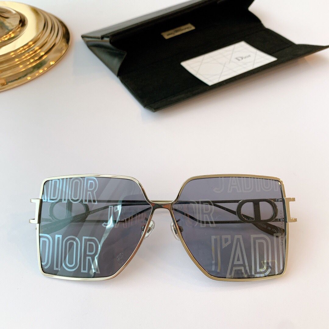 Dior迪奥金属方形防蓝光镜片全框太阳眼镜