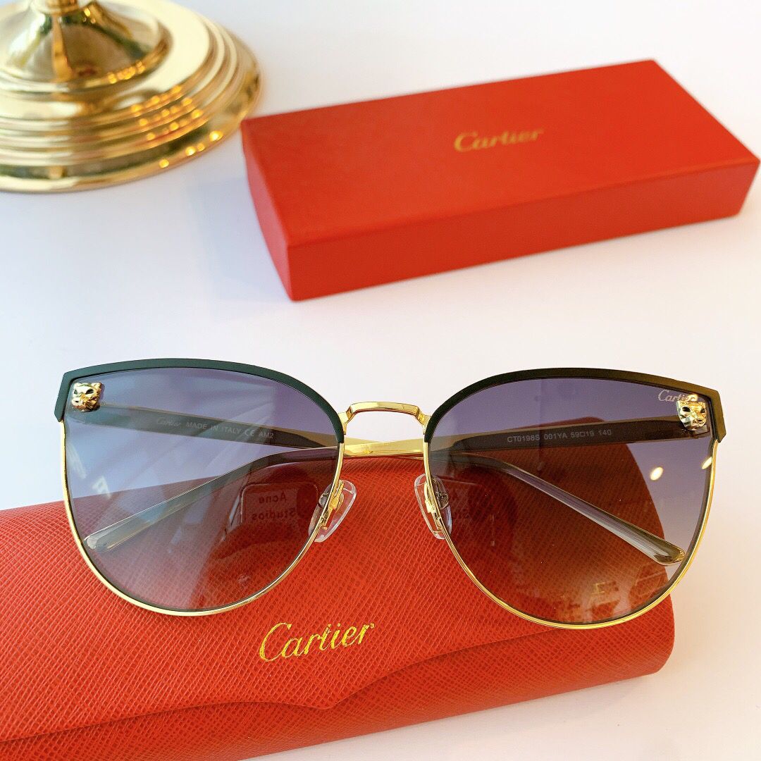 Cartier卡地亚新款女士时尚潮流款太阳眼镜