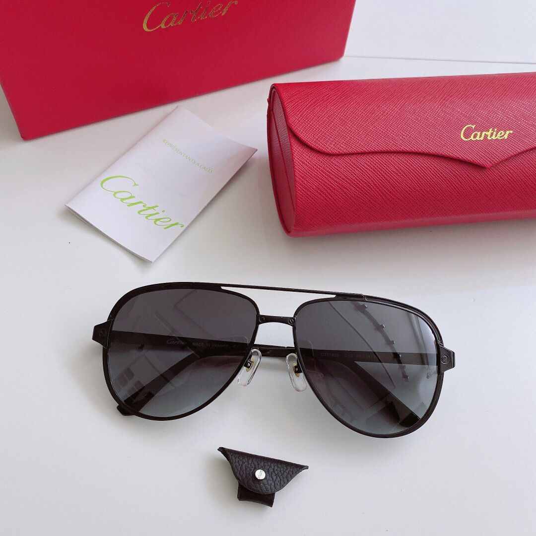 C92659_复刻卡地亚眼镜 卡地亚Cartier新款金属圆框男士太阳眼镜
