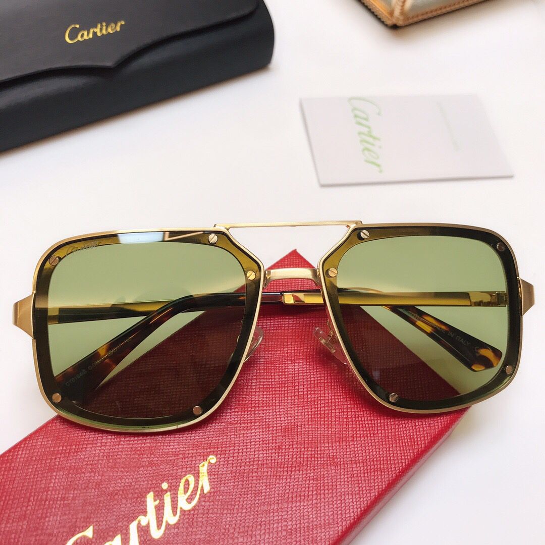 一比一卡地亚男女款眼镜 Cartier卡地亚男女士经典蛤蟆方款太阳眼镜 一比一卡地亚眼镜图片 
