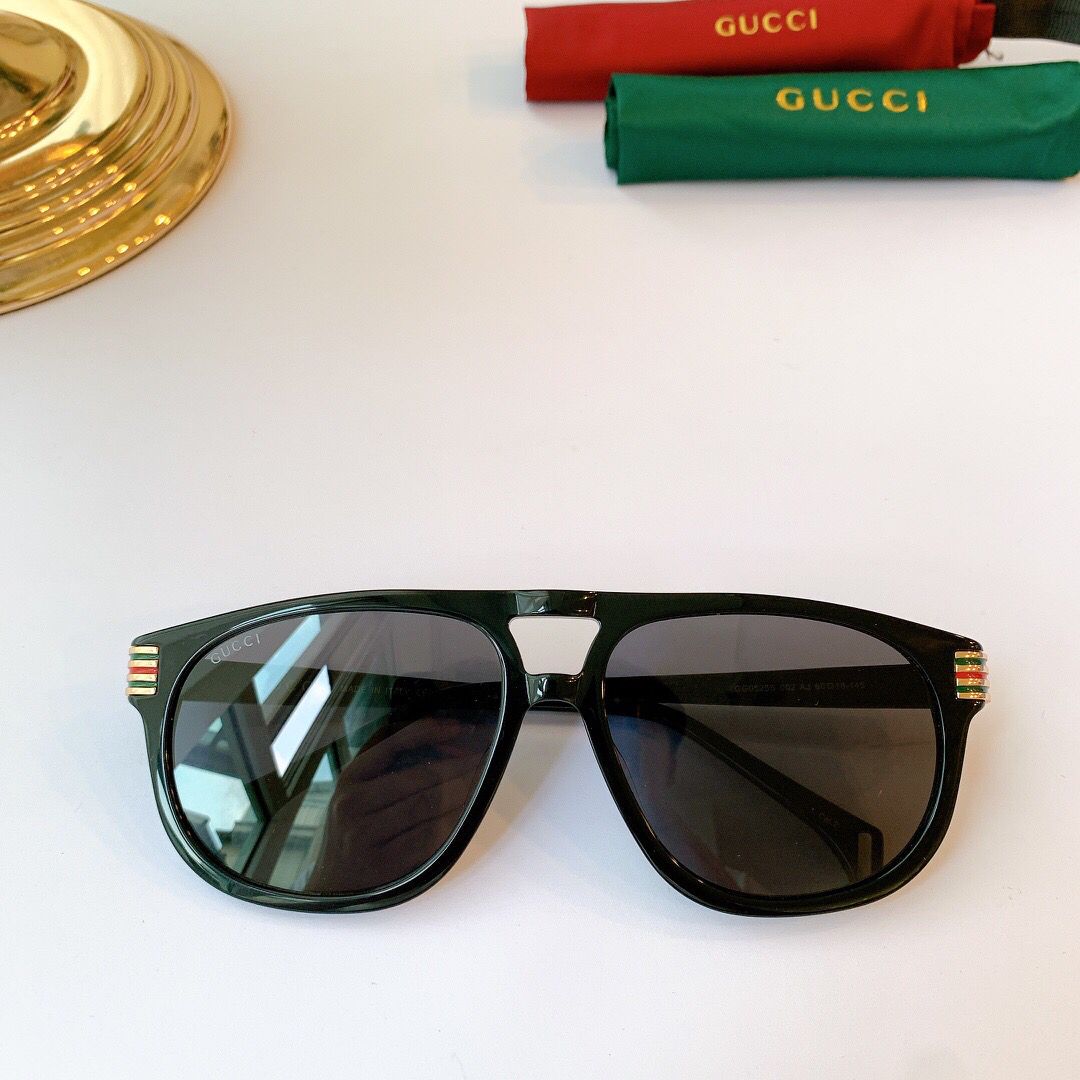 GUCCI古驰意大利进口板材经典红绿金属配色太阳眼镜