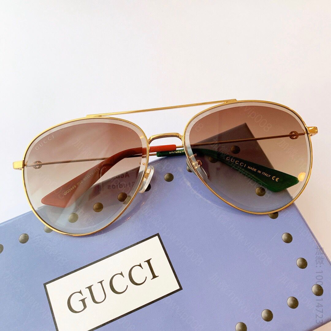 一比一古奇女款眼镜 GUCCI古驰标志性双色图案女士太阳眼镜 一比一古奇眼镜批发 