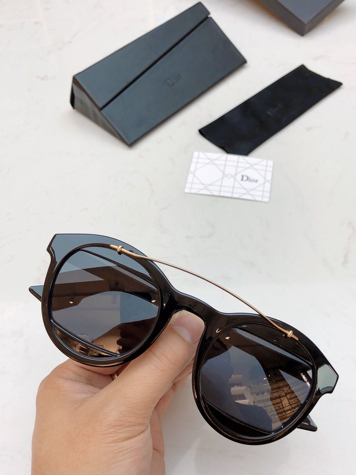 Dior迪奥复古潮流时尚双梁原单太阳眼镜