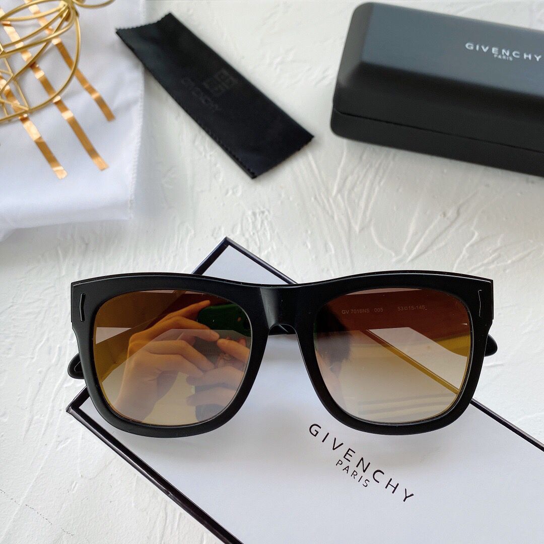 高仿纪梵希男女款眼镜 纪梵希眼镜网站 Givenchy纪梵希大字母logo 时尚板材方框太阳眼镜 