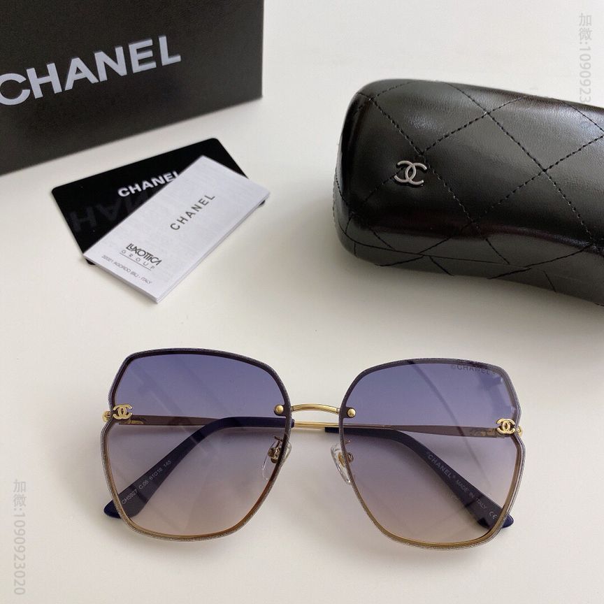 CHANEL香奈儿秋夏2023新款双C镜腿配饰女士太阳眼镜