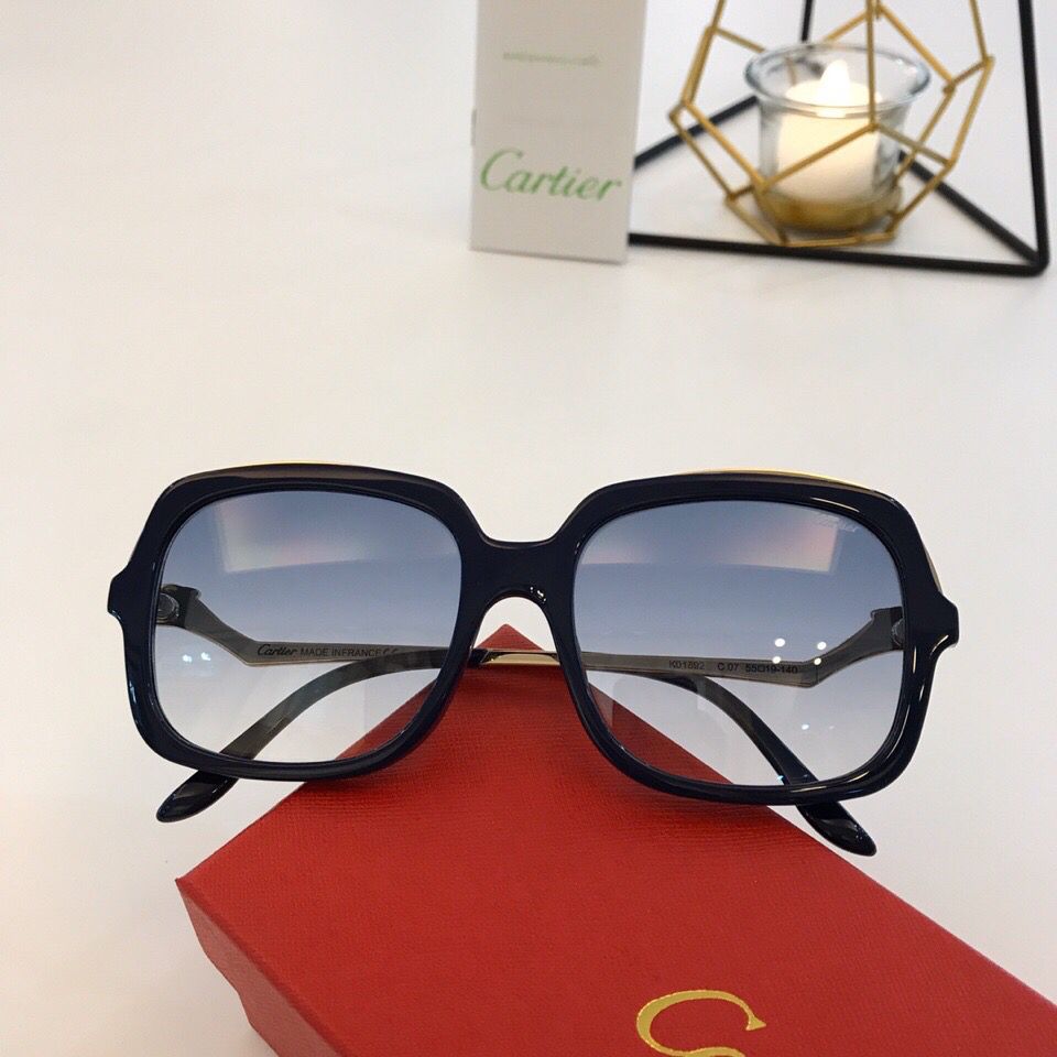 Cartier卡地亚简约大方独特镜腿女士太阳眼镜
