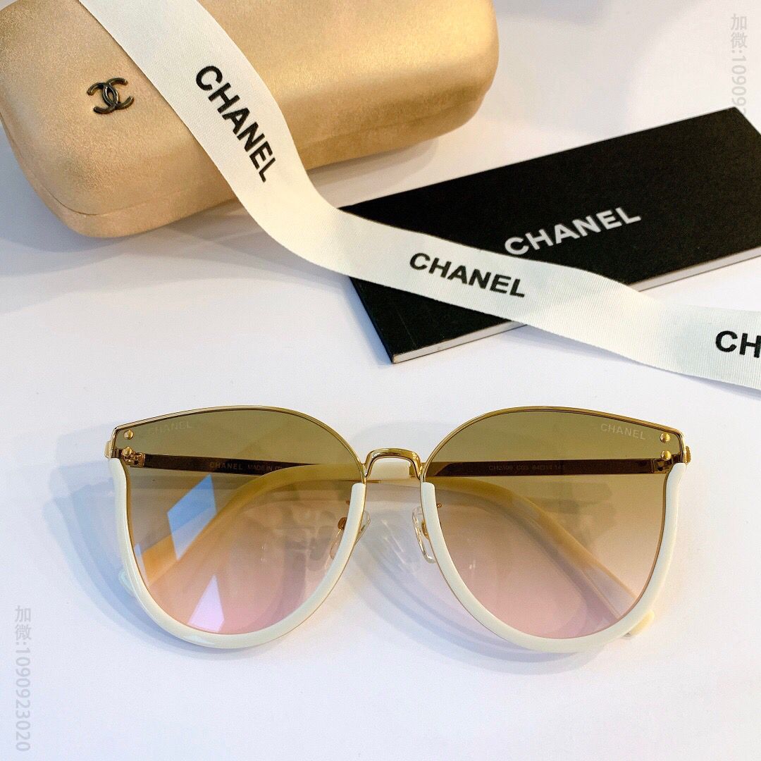 CHANEL香奈儿百搭圆形男女同款墨镜太阳眼镜