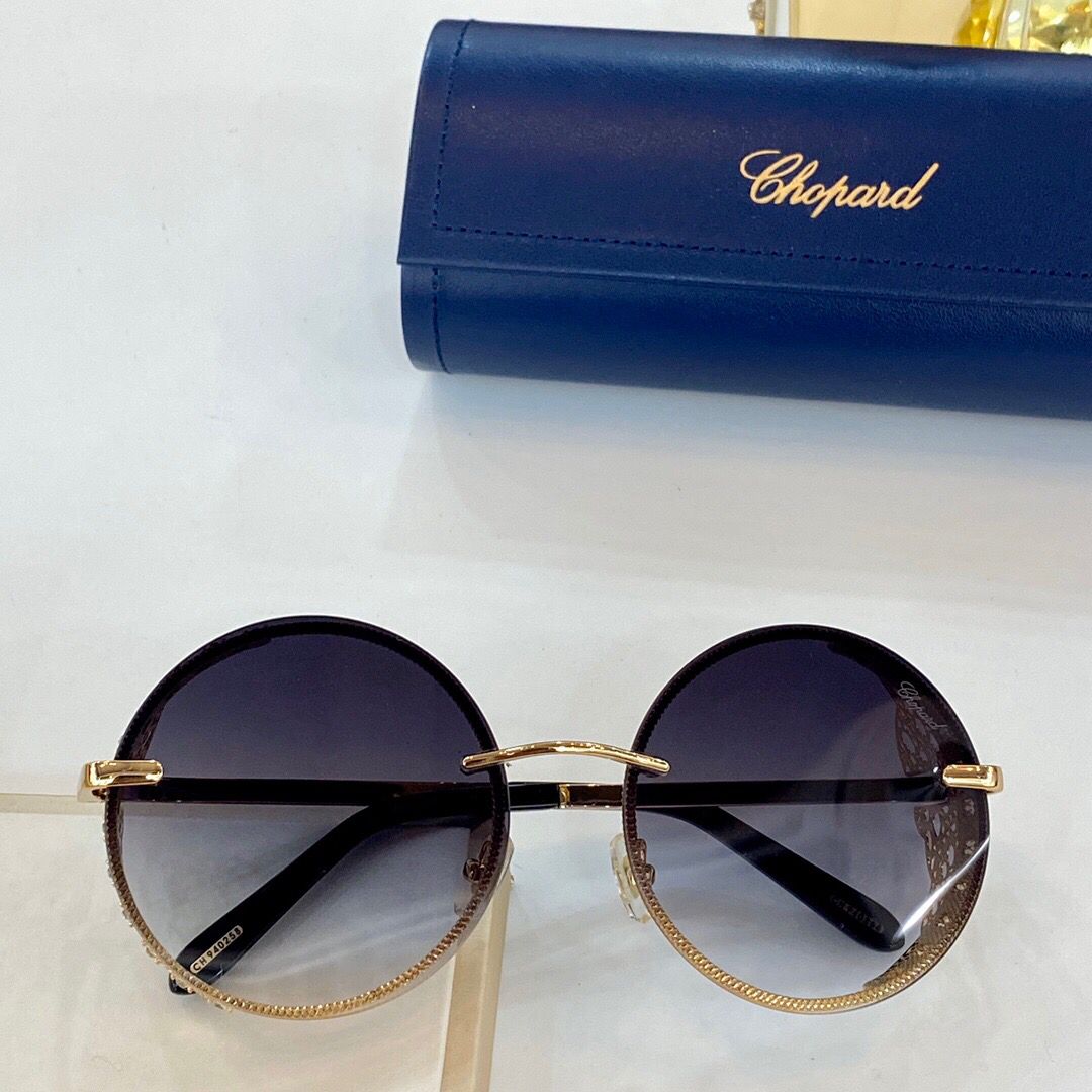 Chopard萧邦金箔镂空奢华钻石镶嵌女士太阳眼镜