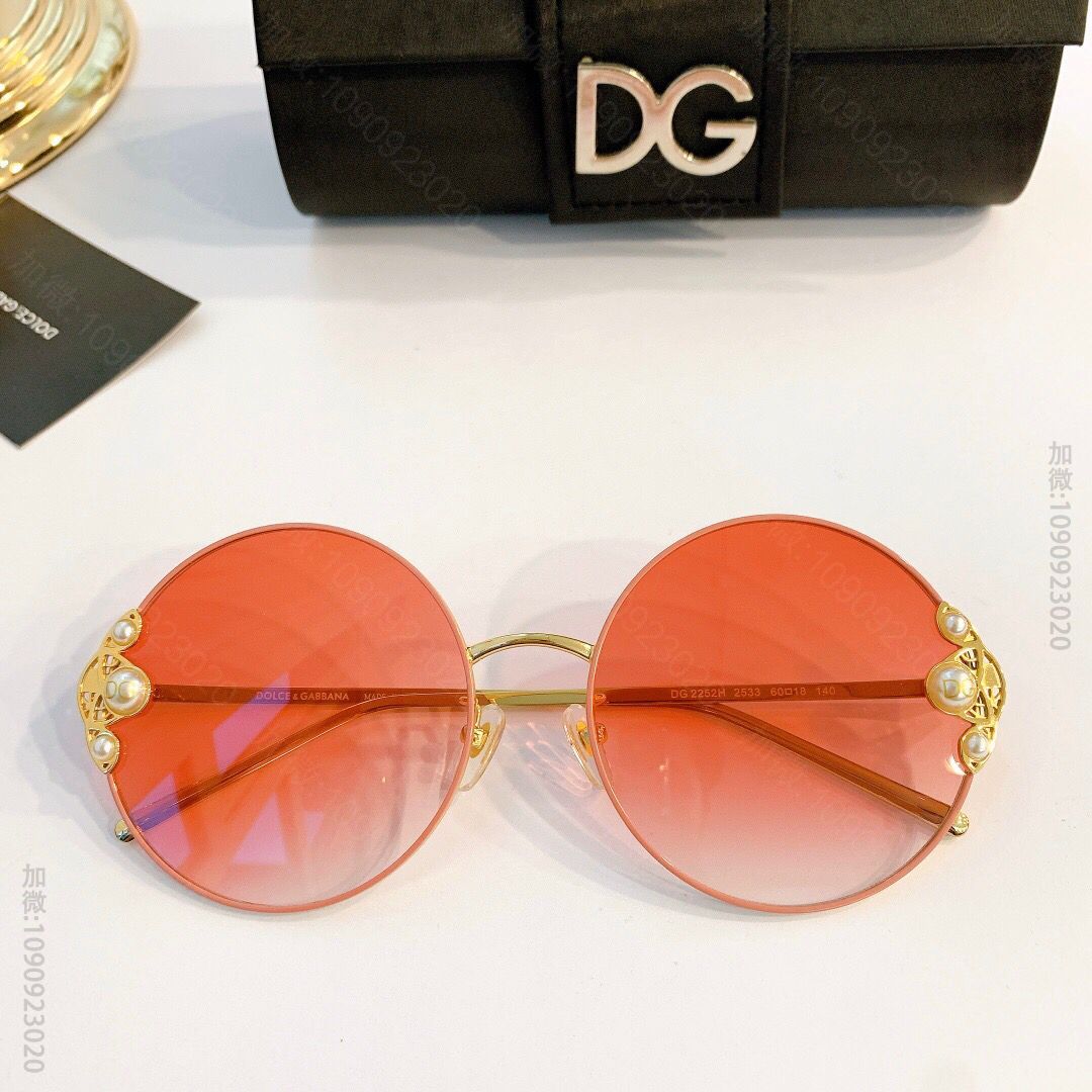 DOLCE&GABBANA双边珍珠logo复古时尚女士太阳眼镜