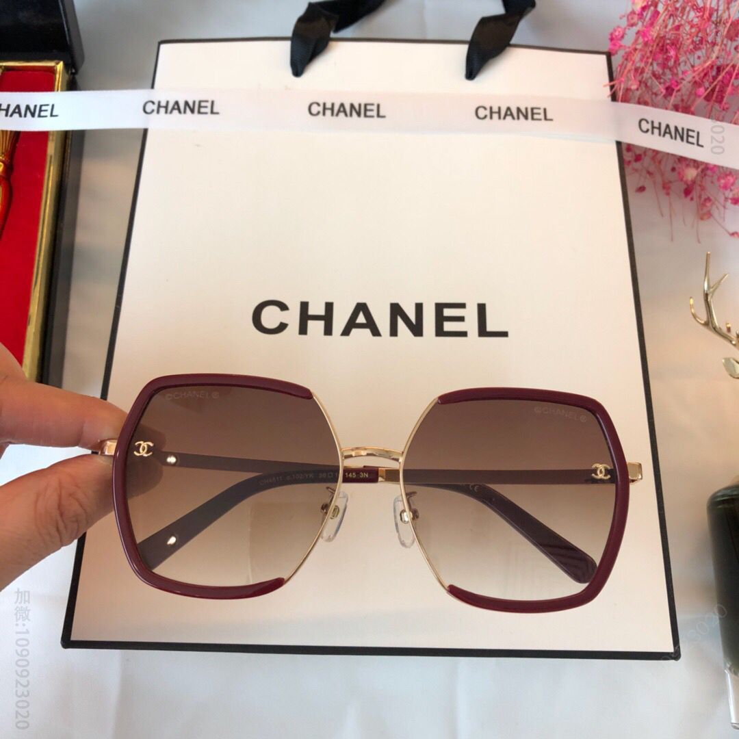 CHANEL香奈儿个性多边形大框小香经典元素女士太阳眼镜