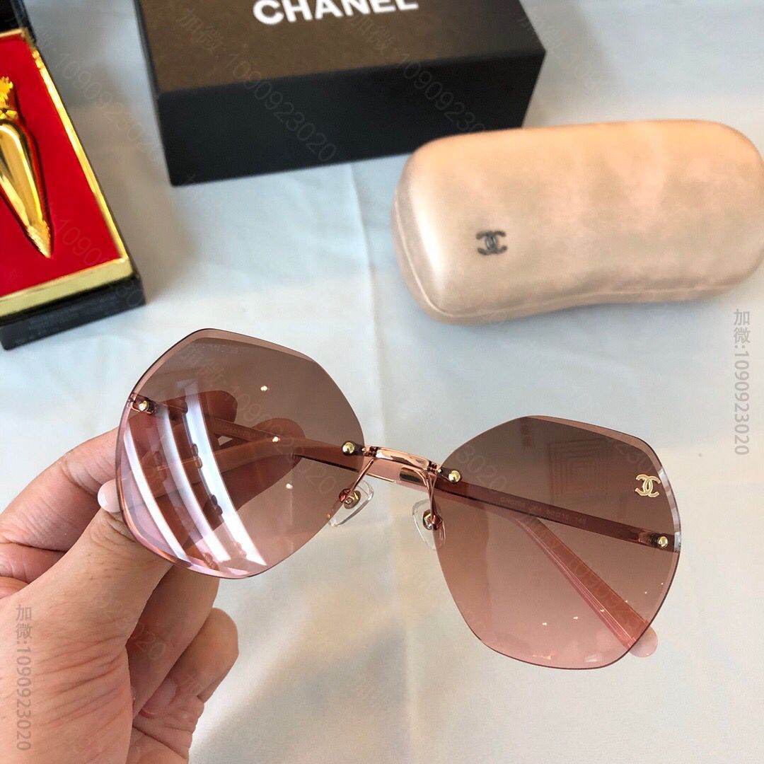 CHANEL香奈儿纯手工切边镜片方框女士太阳眼镜