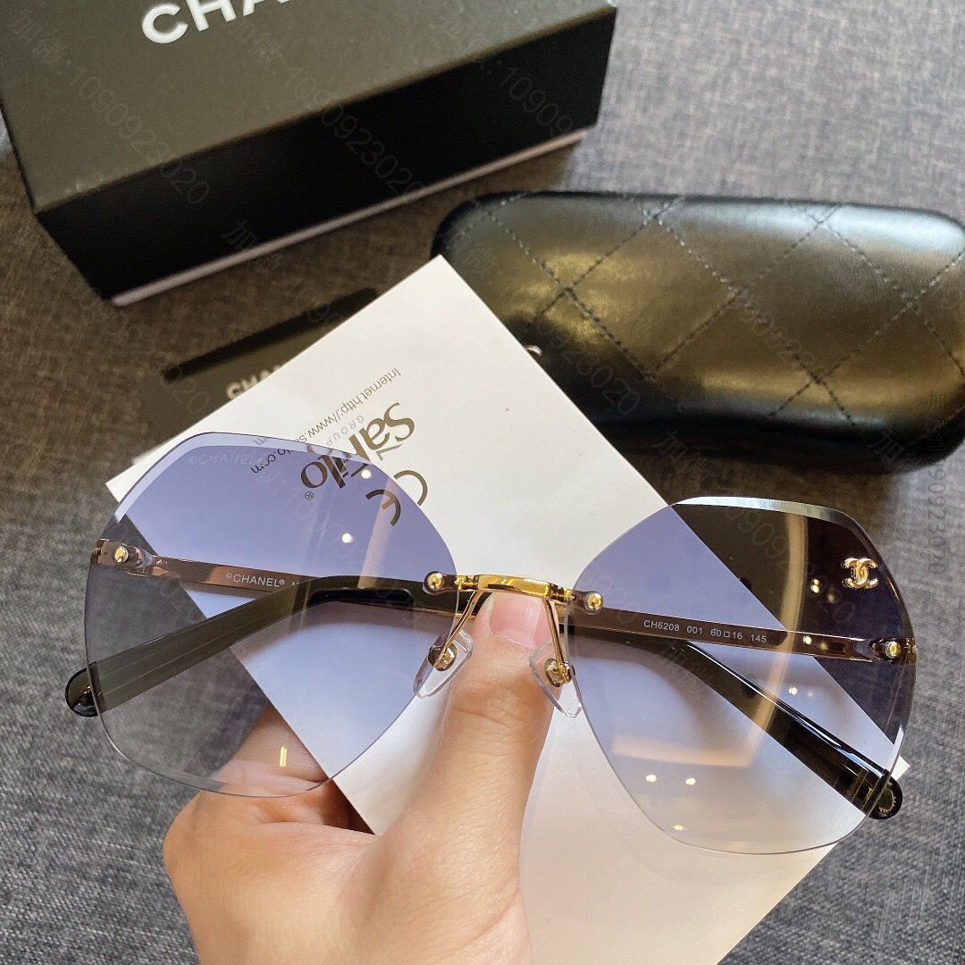 CHANEL香奈儿多边形不规则钻石切边镜片女士太阳眼镜
