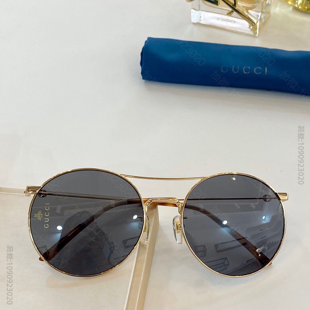 GUCCI古驰高品质彩绘镜腿金属LOGO女士太阳眼镜