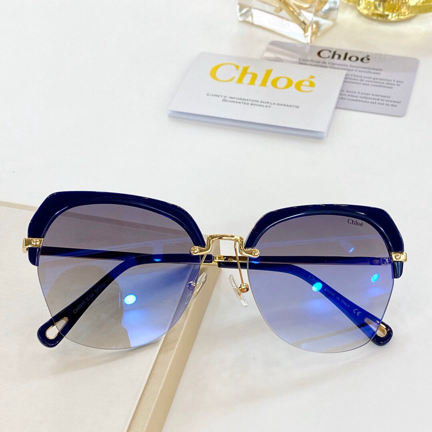 chloé克洛伊大框款式高清镜片金属个性女士太阳眼镜