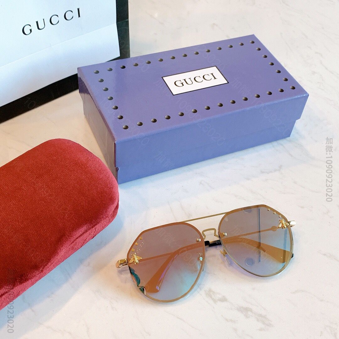 GUCCI古驰小蜜蜂系列小logo装饰女士太阳眼镜