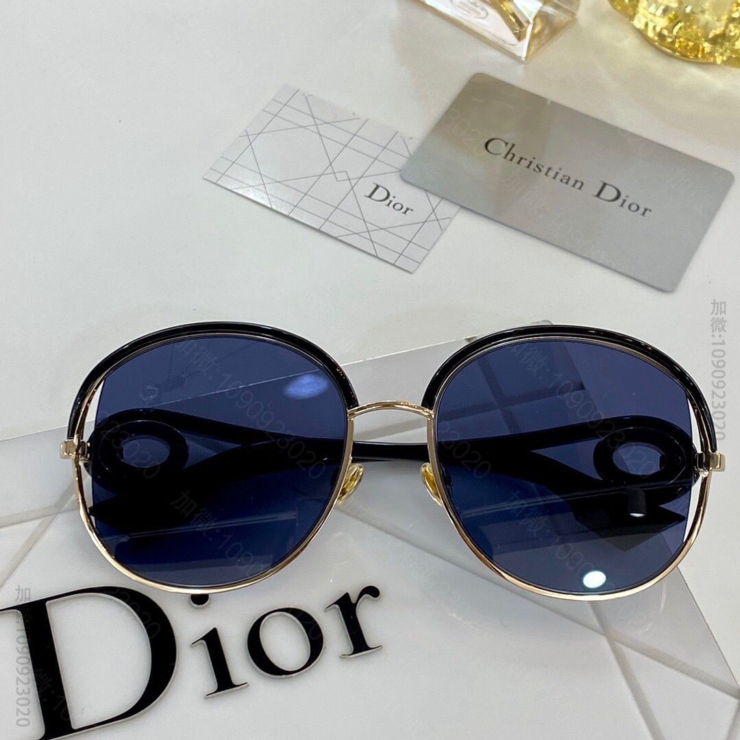 DIOR迪奥拼色镂空复古女墨镜太阳眼镜