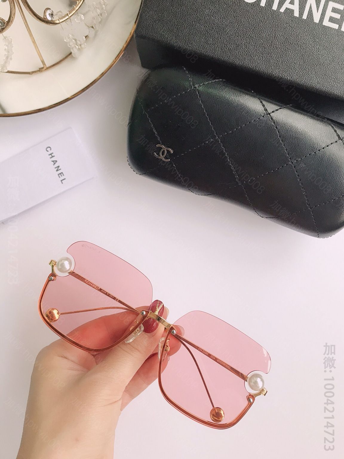 奢品香奈儿女款眼镜 CHANEL经典珍珠系列方框女士太阳眼镜 奢品香奈儿女款眼镜网站 