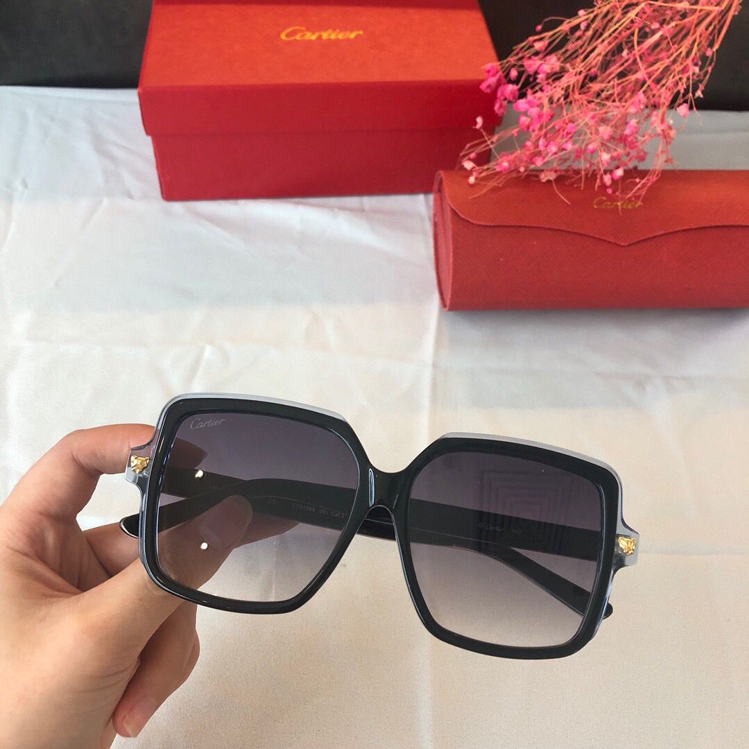 复刻卡地亚男女款眼镜 Cartier卡地亚进口板材框架豹子头太阳眼镜 复刻卡地亚眼镜批发 