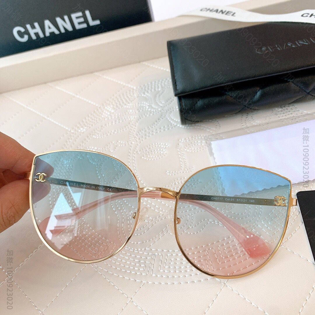 CHANEL香奈儿多色渐变镜片猫形墨镜太阳眼镜