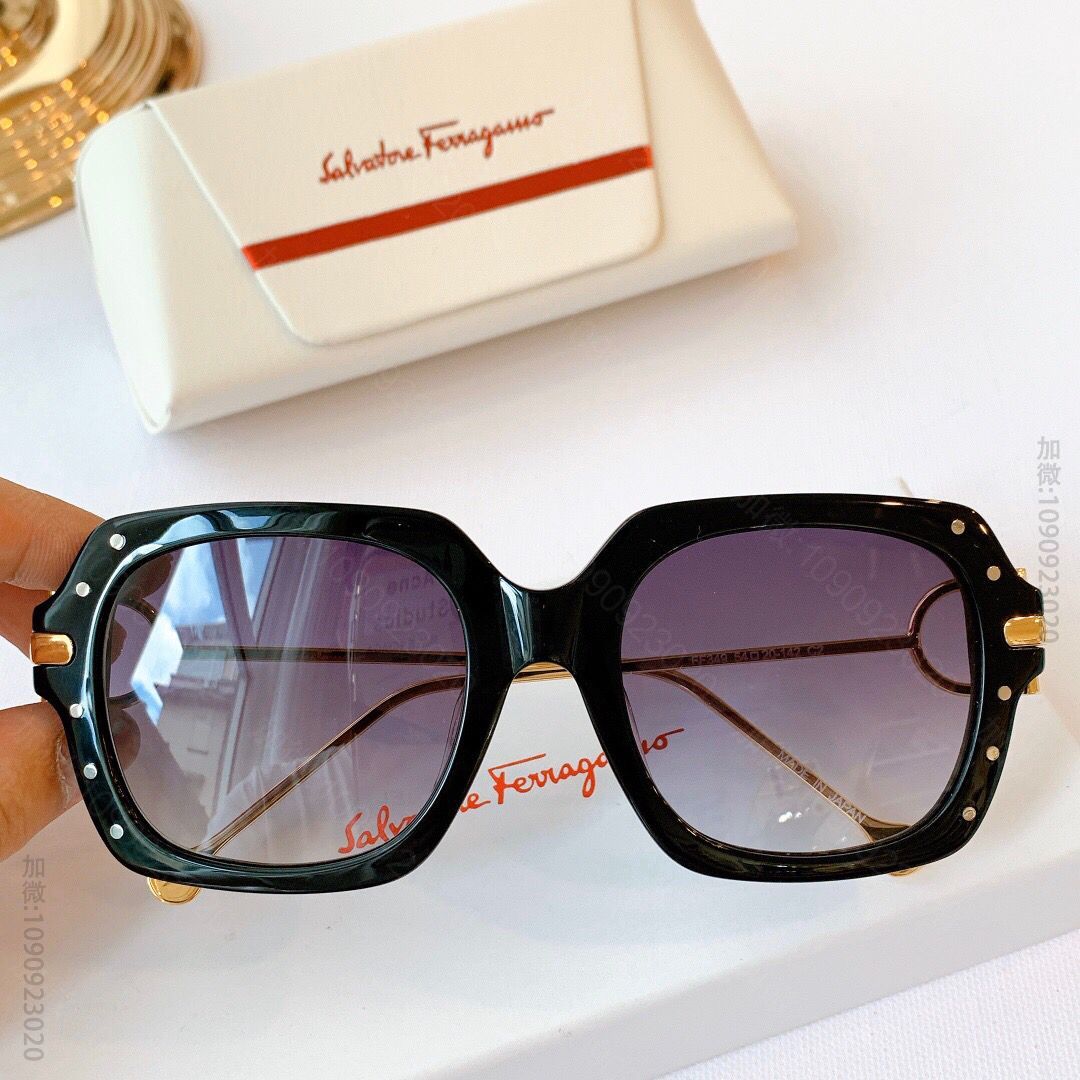 ferragamo菲拉格慕柳钉方框女士太阳眼镜