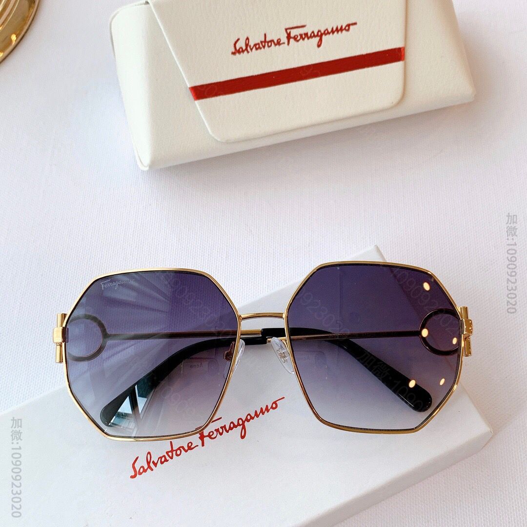 ferragamo菲拉格慕不规则镜框女士太阳眼镜