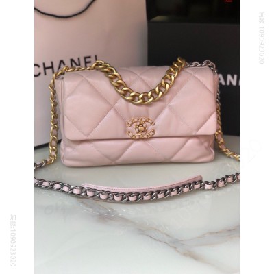Chanel 浅粉 原单进口小羊皮 里配原版布 高仿香奈儿