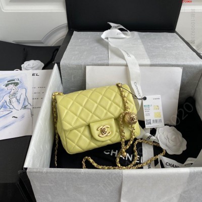 Chanel爆款金属cf mini 17cm口盖包 高仿香奈儿口盖包