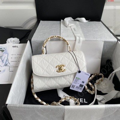 Chanel 白色 2023春夏新款口盖包 香奈儿口盖包