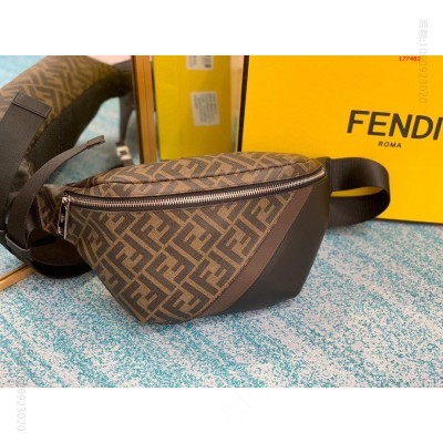 FENDI 新品老花Logo设计胸包 高仿芬迪