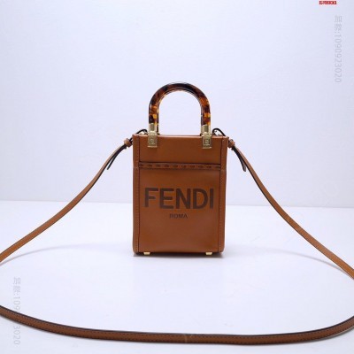 FENDI 新品 Sunshine皮革迷你手提袋 A货芬迪