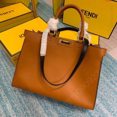 FENDI Peekaboo X-Lite手袋 新品购物袋 高仿芬迪
