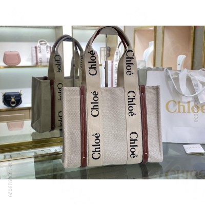 中号 CH家 新品 Woody Tote Bag 帆布包 高仿克洛伊 蔻依女...