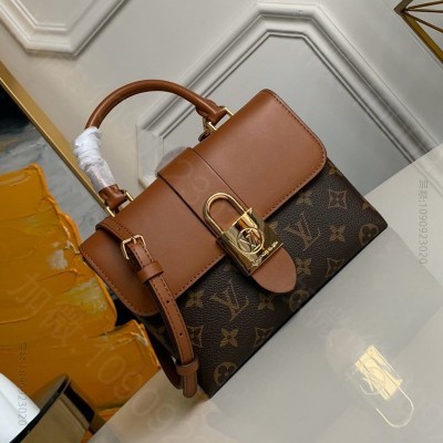 LV老花 LV Locky BB 手袋 LV挂锁包 LV单肩手提包 焦糖色 ...