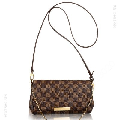 LV老花 LV FAVORITE 小号手袋 LV Damier Ebene棋盘格 单肩斜挎包 高仿LV