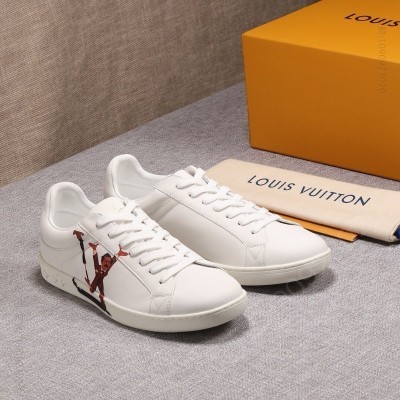 LV男鞋 LV LUXEMBOURG 运动鞋 LV男鞋 LV休闲运动鞋 白色 高仿LV