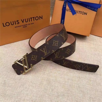 LV男士皮带/腰带 Louis vuitton 路易威登皮带 LV腰带 海外原单货 手工缝线 金扣老花 高仿LV