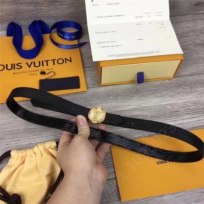 LV男士皮带/腰带 LV皮带 路易威登腰带 原单精品 双面进口皮 LV腰带 金扣带钻 高仿LV