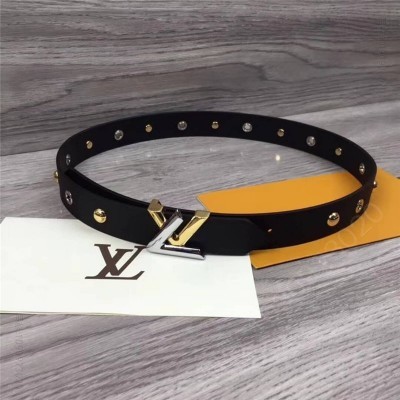 LV女士皮带/腰带 M9939 LV路易威登 全新系列 金属铆钉 眼孔设计 女士腰带 金银扣 高仿LV皮带 原单LV腰带 A货LV