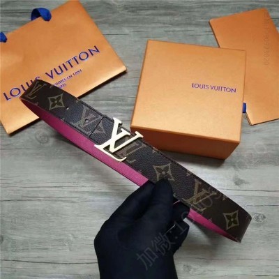LV女士皮带/腰带 路易威登 MINI MONOGRAM 女性风情 帆布材质 双面可用 高仿LV皮带 原单LV腰带 A货LV