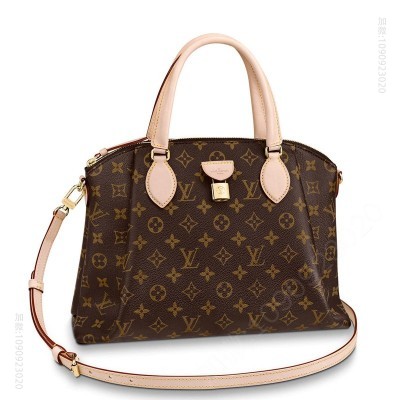 LV女包 LV RIVOLI 中号手袋 Monogram 帆布女包 LV单肩手提包 高仿路易威登女包 A货LV包包