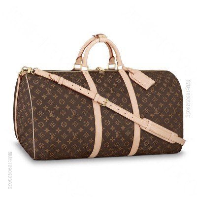 LV女包 LV Keepall 60 旅行袋（配肩带）Monogram帆布旅...