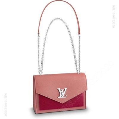 LV女包 LV MyLockme BB 手袋 LV女包 LV拼色空姐包 LV校园书包 玫红 高仿路易威登女包 一比一高仿LV包包