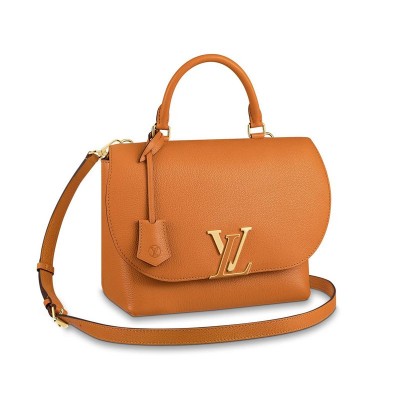 LV女包 LV Volta 手袋 2023新款 LV全皮女包 橙色 高仿路易威登女包 一比一高仿LV包包