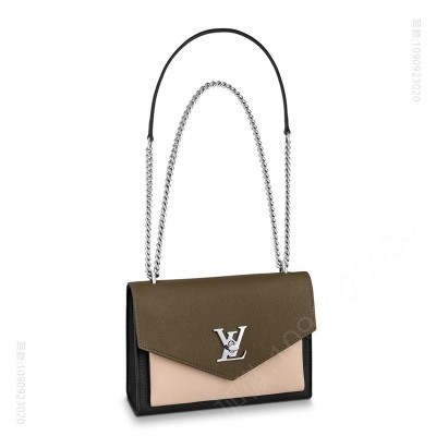 LV女包 LV MyLockme BB 手袋 LV小牛皮女包 LV校园书包 墨绿色 高仿路易威登女包 一比一高仿LV包包