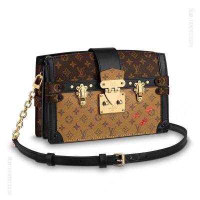 LV包包 LV TRUNK CLUTCH 手袋 LV女包 LV挎包 LV盒子包 老花拼色 高仿路易威登包包 一比一高仿LV女包