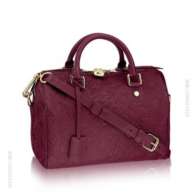 LV包包 LV EMPREINTE SPEEDY 25 手袋（配肩带）紫红色...