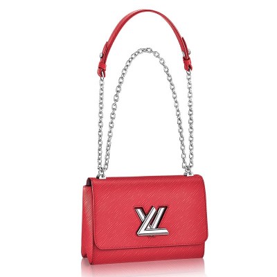 LV包包 LV TWIST中号手袋 2015早春系列 Epi 皮革 LV女包 LV女士单肩包 红色 高仿路易威登包包 一比一高仿LV女包